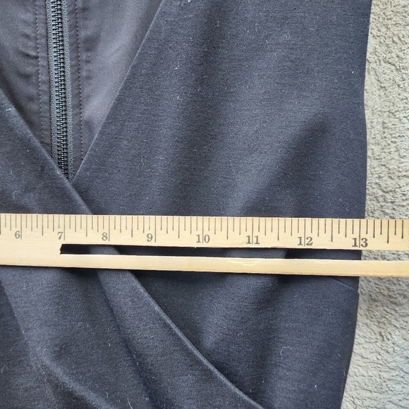 Halogen Wrap Dress Women's Size 2 Black Classic Minimalist Neutral Staple Piece - Picture 7 of 14